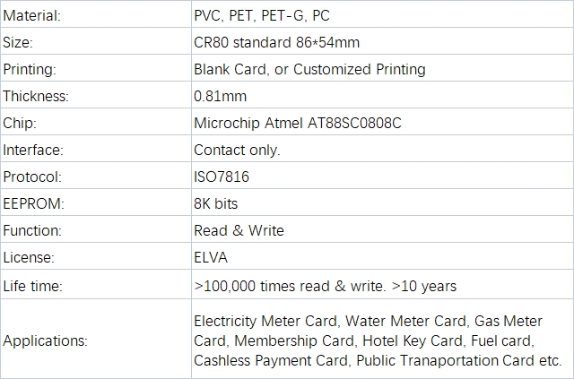 Atmel AT88SC0808C CardProduct Details